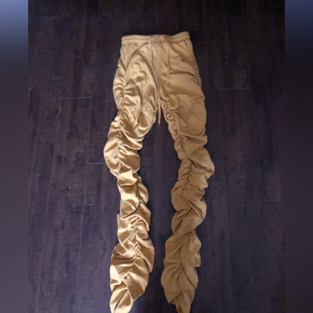 Fashion nova mustard yellow stacked sweats